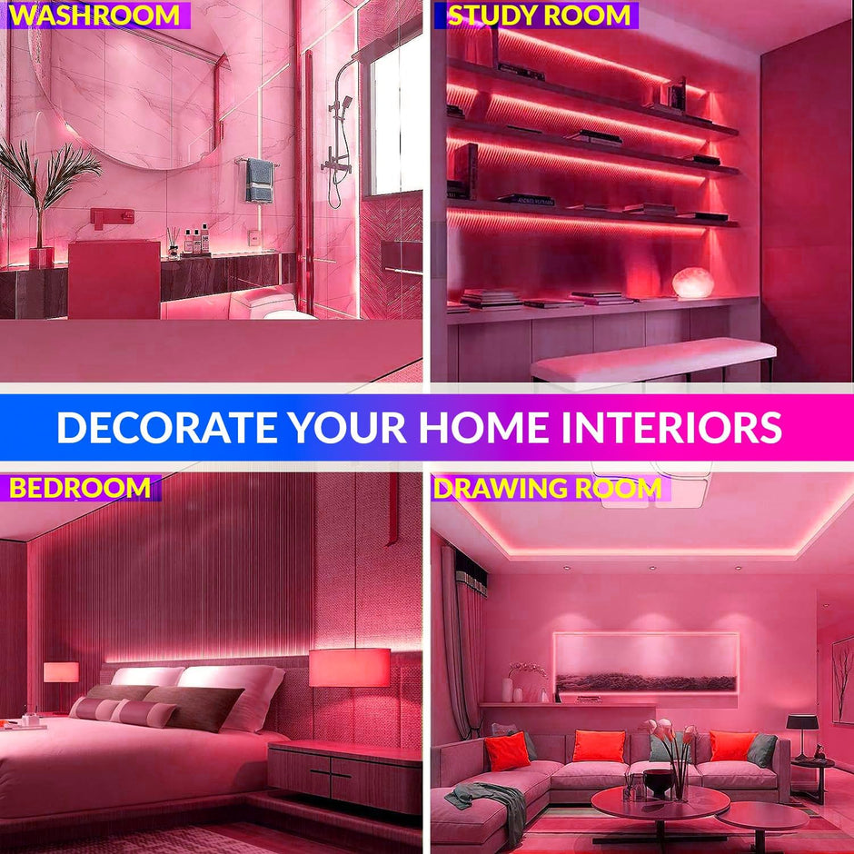 Red 5M LED Strip Light Flexible Waterproof Decorative String For Diwali, Christmas or Home Décor