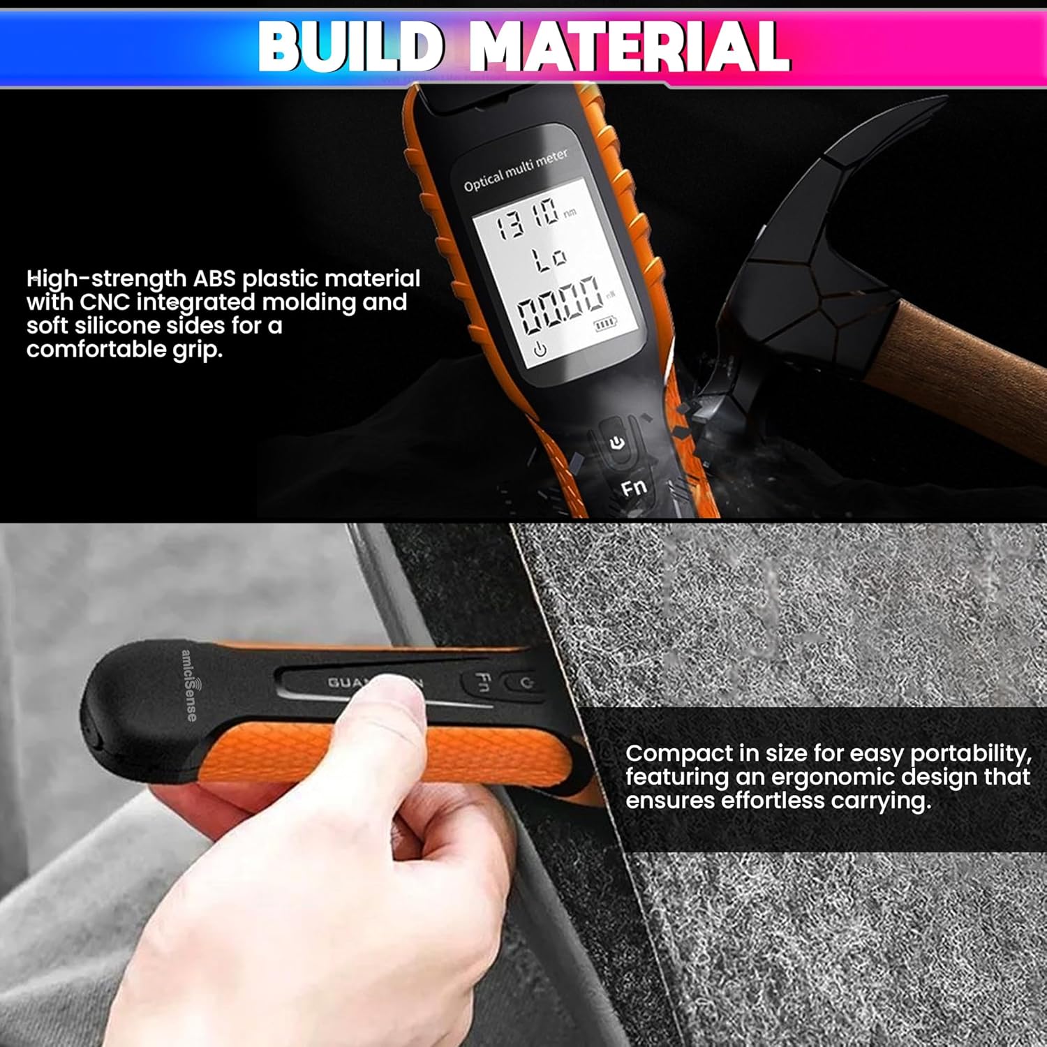 Optical Fiber Meter, 800–1700nm Rechargeable Tester with 7 Wavelengths, SC/ST/FC Compatible amiciKart c0tmiz-hs.myshopify.com
