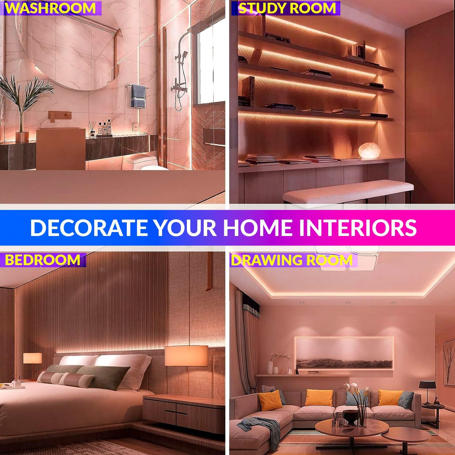 Orange 5M LED Strip Light Flexible Waterproof Decorative String For festivals or Home Décor amiciKart c0tmiz-hs.myshopify.com