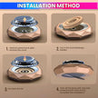 Rotating Car Air Freshener with Natural Walnut Body, Solar Powered Aromatherapy Diffuser