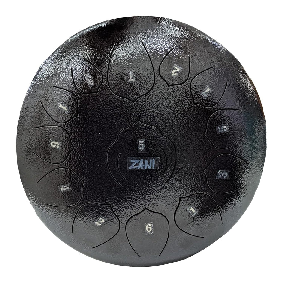 13 Notes Tongue Drum, 12 Inch Lotus Pattern Steel Drum with Carry Bag amiciKart