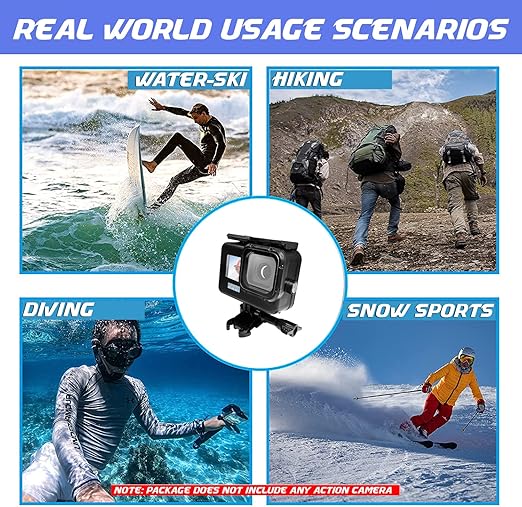 GoPro Hero 9/10/11 Camera Kit – UV Lens Protector, ND/CPL Filter Set & 50M Waterproof Case