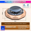 Rotating Car Air Freshener with Natural Walnut Body, Solar Powered Aromatherapy Diffuser