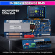 7S–16S 200A Smart BMS for LiFePO4 Battery Pack with HD TFT Display