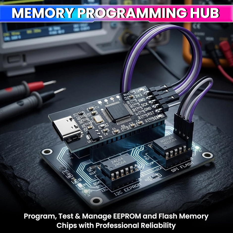 CH341T Type-C USB to UART TTL & I2C Converter Module with 3.3V/5V Selection | Serial Programmer