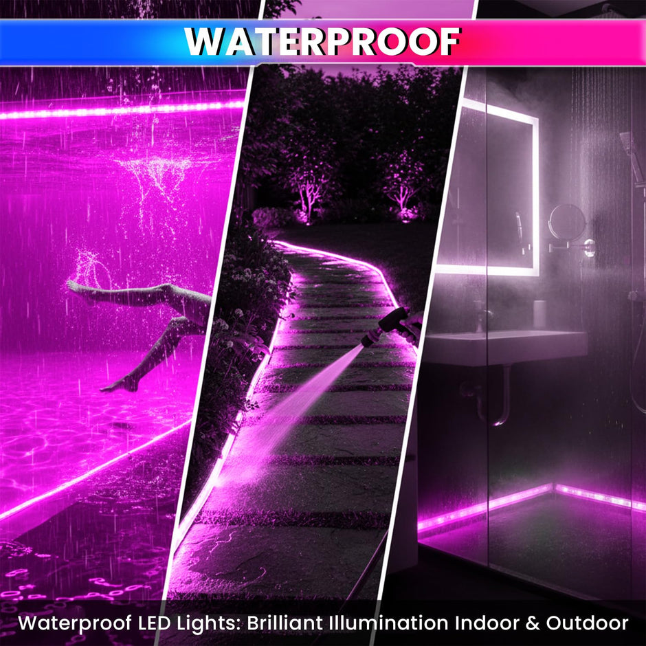 Pink Waterproof LED Rope Light 18M Energy-Efficient Lights for Home, Events & Décor Flexible Strip with 120 LEDs/m amiciKart