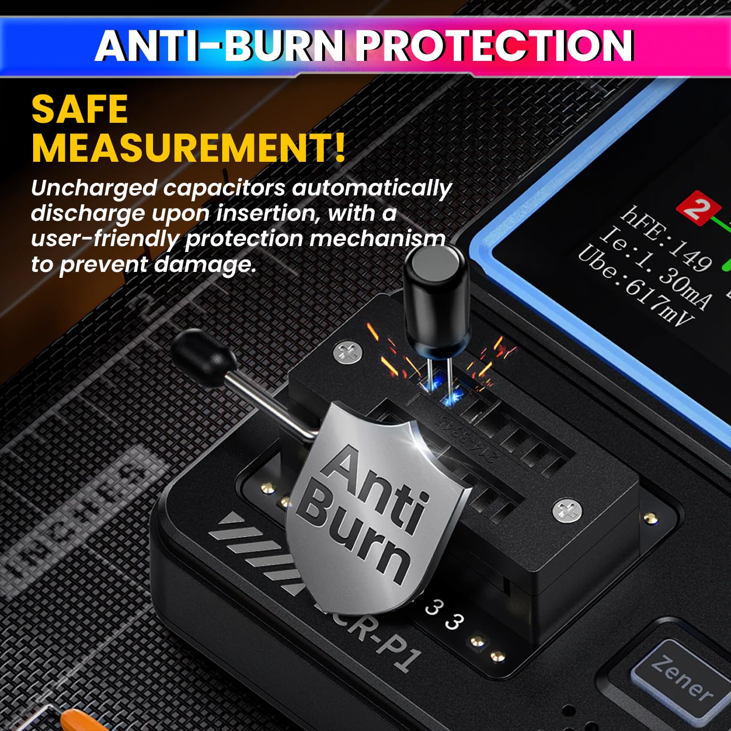 LCR-P1 Transistor & Capacitor Tester – 1.44'' Display, USB-C Rechargeable LCR Meter amiciKart c0tmiz-hs.myshopify.com