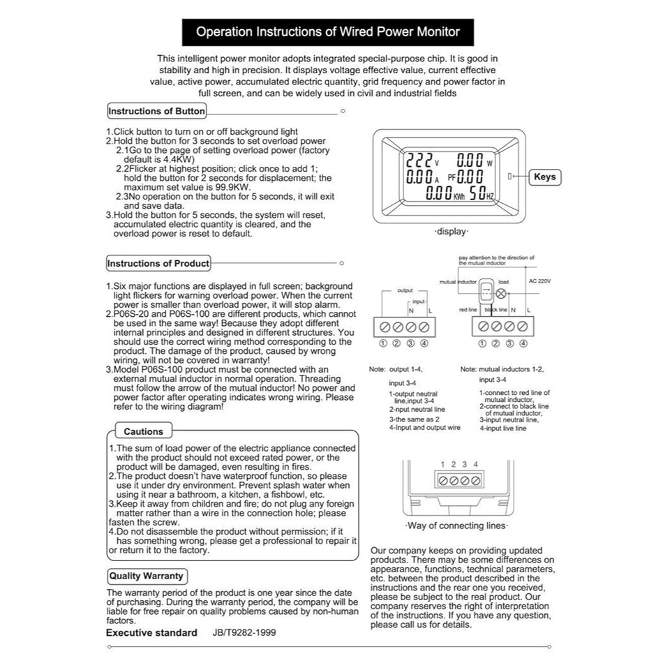 AC 20KW 100A 6-in-1 Digital Energy Power Meter with Blue Backlight LCD & Data Memory Function amiciKart c0tmiz-hs.myshopify.com
