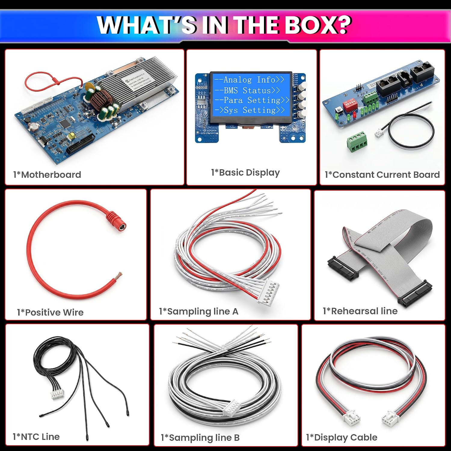 7S–16S 200A Smart BMS for LiFePO4 Battery Pack | Bluetooth App + Display