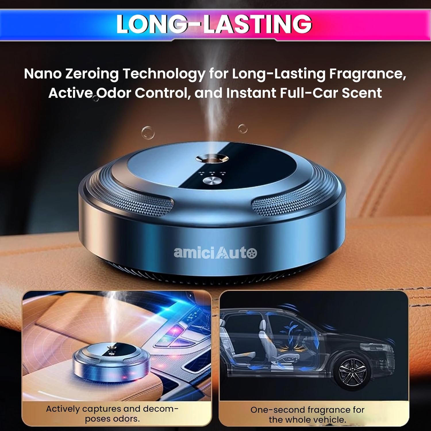 Smart Car Essential Oil Diffuser | Ultrasonic Mist | amiciKart