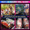 Stainless Steel Rolling Grill Basket: Convenient BBQ Accessory for Perfectly Grilled Foods amiciKart