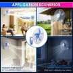 16-Inch BLDC Wall Mounted Rechargeable Fan with 12V 6.4Ah Lithium Battery | Dual Power AC/DC Fan