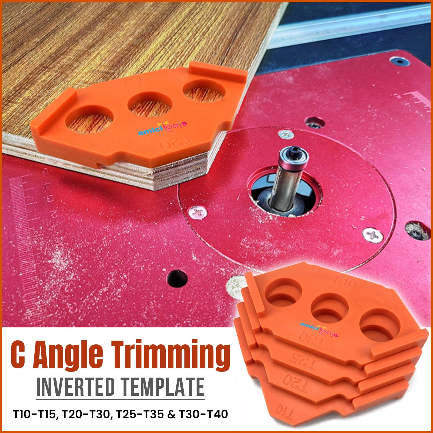 Woodworking Router Template Set– 4 Double-Sided Corner Radius & Straight Edge Jigs for Precision Wood Shaping amiciKart c0tmiz-hs.myshopify.com