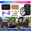 Tubeless Tyre Puncture Repair Kit – Heavy-Duty 4-in-1 Reamer, Probe, Cutter & Valve Caps Motorcycle & Car Tyre Repair Set
