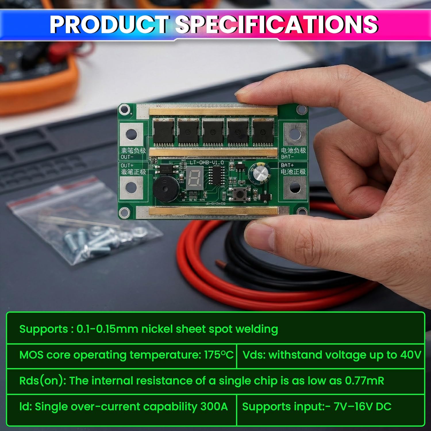 300A Spot Welding Machine Kit 12V | Easy DIY Battery Spot Welder for 18650 Packs