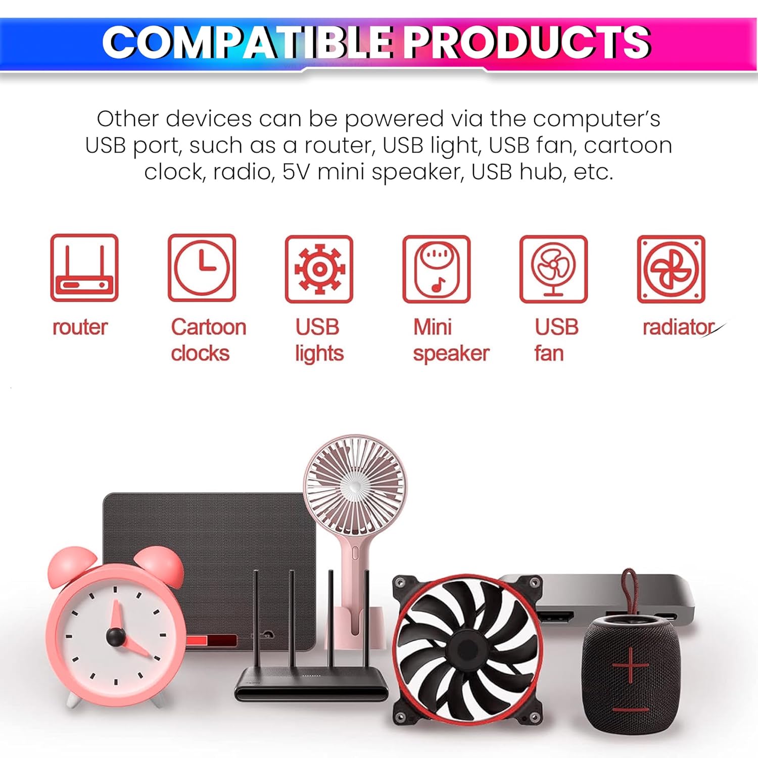 USB Power Line DC 5V to 5V Converter Adapter Cable with 2.1x5.5mm DC Plug