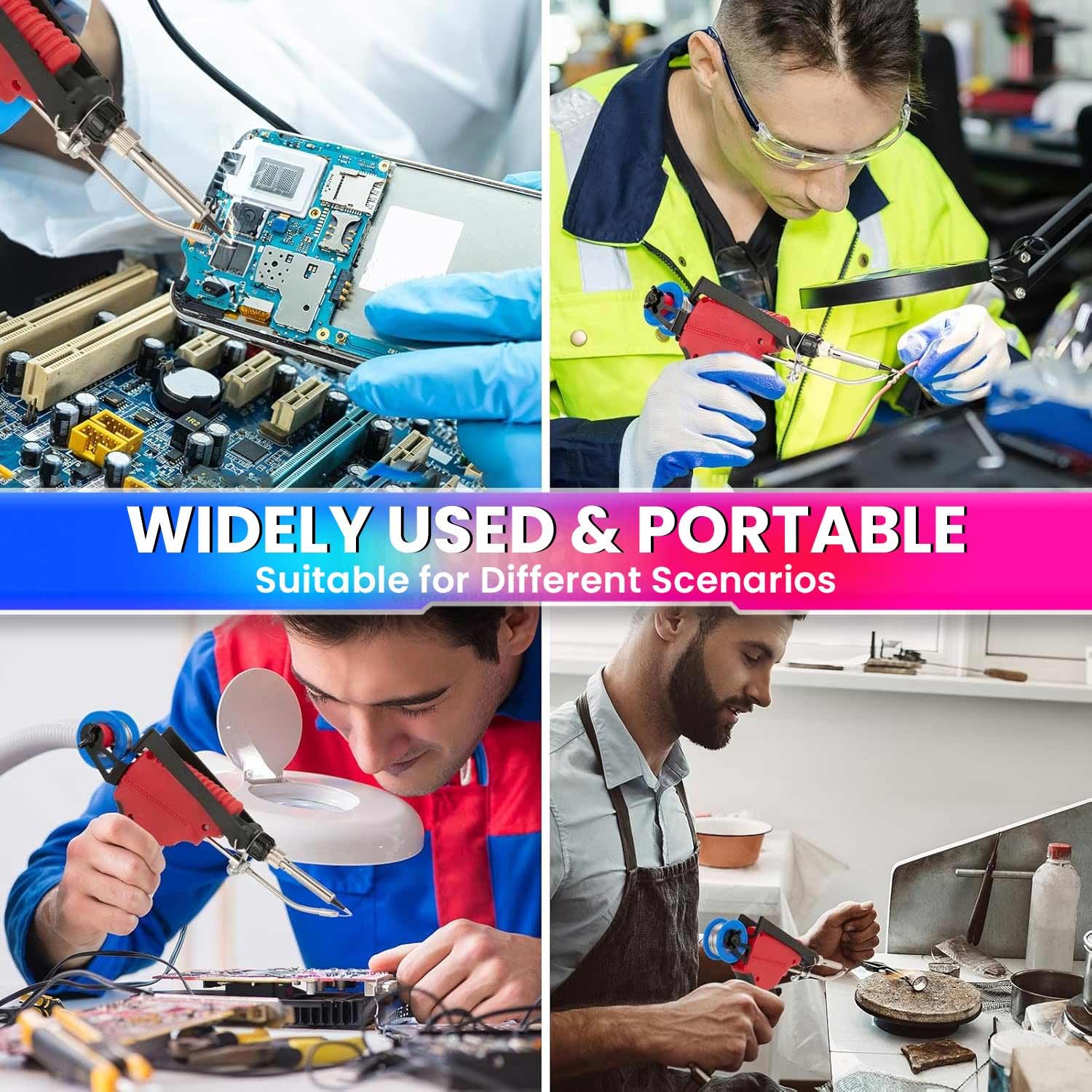 220VAC Electric Soldering Iron, 80W Auto-Feeder Welding Tool with Adjustable Temperature amiciKart