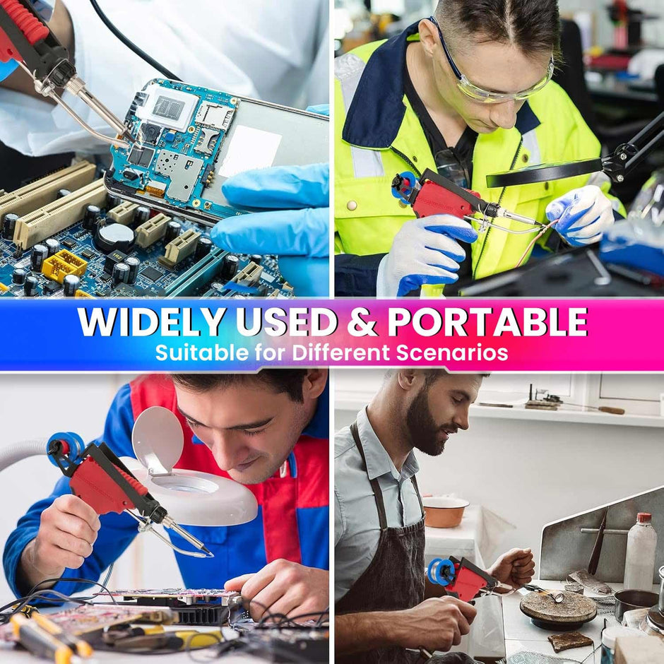 220VAC Electric Soldering Iron, 80W Auto-Feeder Welding Tool with Adjustable Temperature amiciKart