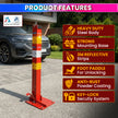 Heavy Duty Folding Parking Barrier Lock with Keys & Foot Quick-Deploy for Home, Office & Private Driveways