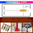 Heavy Duty Folding Parking Barrier Lock with Keys & Foot Quick-Deploy for Home, Office & Private Driveways