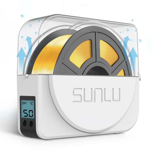3D Printer Filament Dryer Box with Fan & LCD Display, 35–55°C Adjustable Heating, 0–24H Timer, Dry While Printing, 1.75/2.85/3mm Filament Support, Low-Noise Design