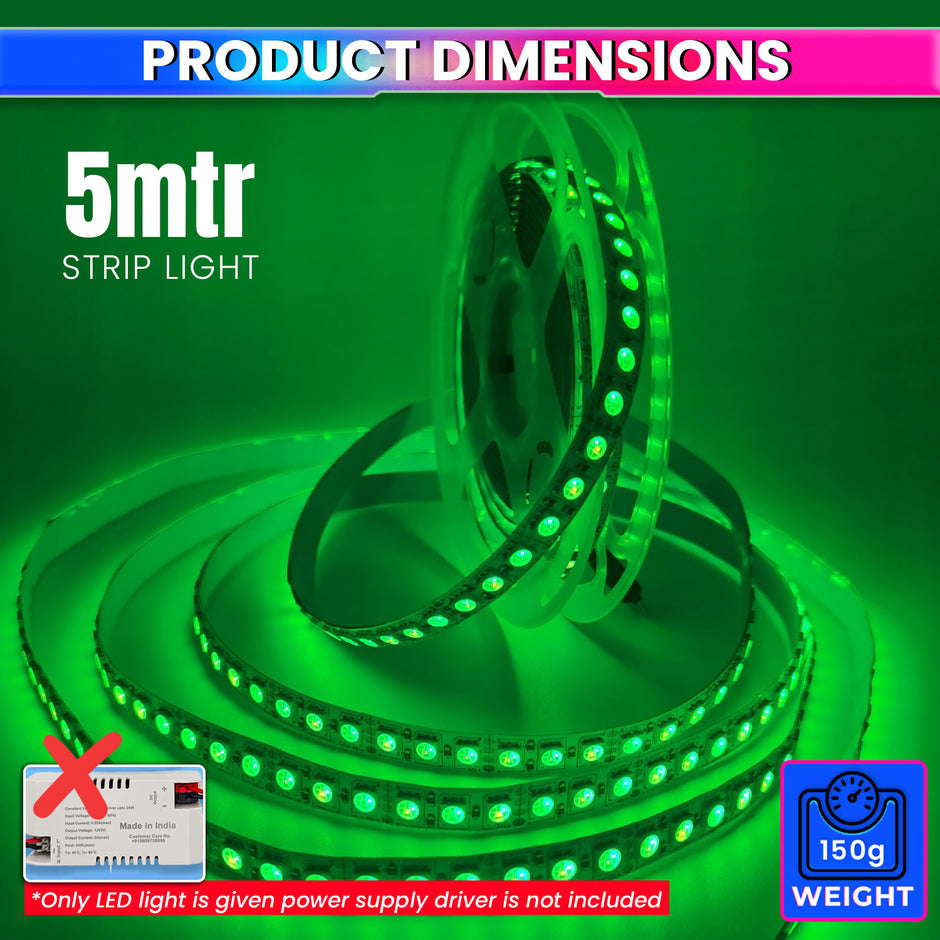 5M LED Strip Light Flexible, Colourful Bright Lights Design for Diwali, Christmas or DIY Home Decoration With 60 LEDs/M