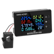 amiciSense 8 in 1 Digital Energy Meter with Open CT, 50–300VAC 100A Panel Mounted Power Monitoring Device