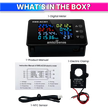 amiciSense 8 in 1 Digital Energy Meter with Open CT, 50–300VAC 100A Panel Mounted Power Monitoring Device