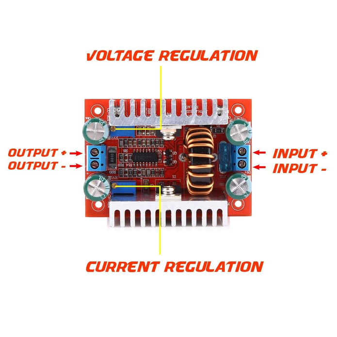 400W DC-DC 15A Step-up Boost Converter 8.5-50V to 10-60V Adjustable Power Supply Module