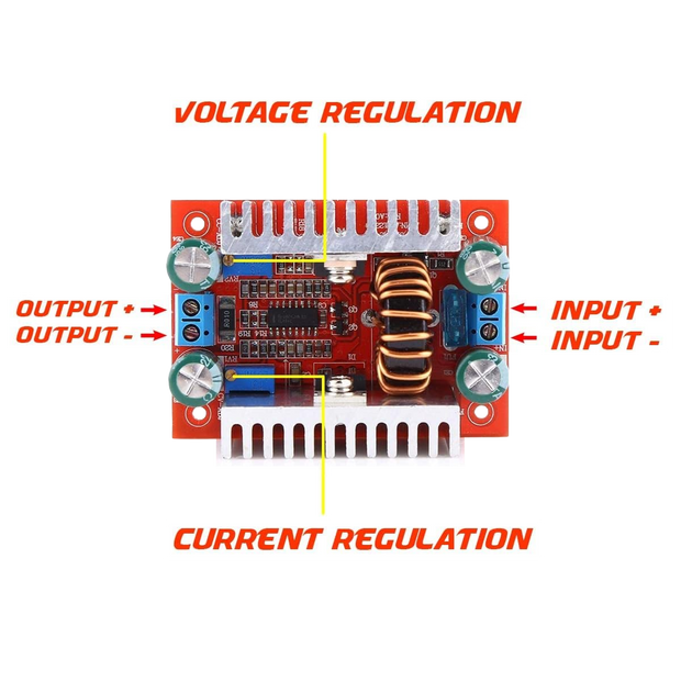 400W DC-DC 15A Step-up Boost Converter 8.5-50V to 10-60V Adjustable Power Supply Module