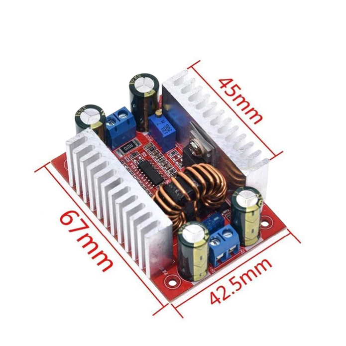 400W DC-DC 15A Step-up Boost Converter 8.5-50V to 10-60V Adjustable Power Supply Module