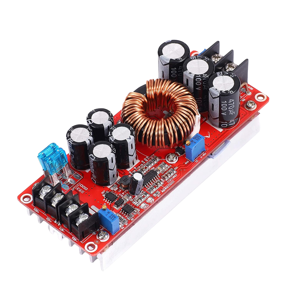 1200W DC to DC Converter, 20A Step-Up Boost Converter 8~60V to 12~80V Adjustable Power Supply