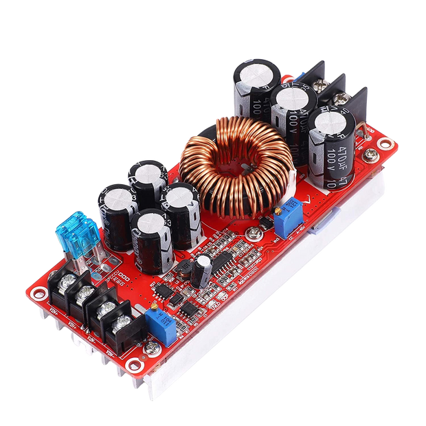 1200W DC to DC Converter, 20A Step-Up Boost Converter 8~60V to 12~80V Adjustable Power Supply