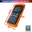 High-Precision 2-Channel K-Type Thermocouple Thermometer -200°C to 1370°C Digital Temperature Meter with Auto-Shut