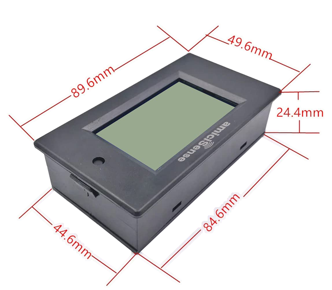 DC 4-in-1 Energy Meter, 6.5–100V 100A (10kW) Power Meter Voltage, Current, Power & kWh Meter with Digital Display