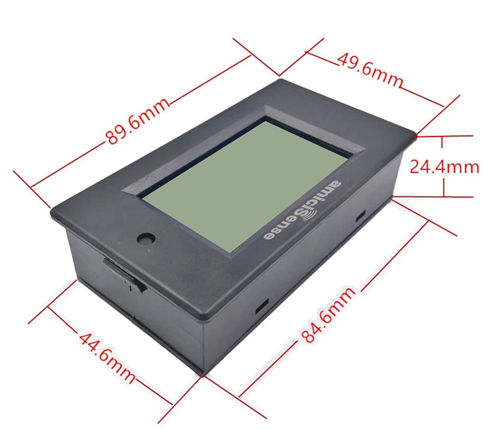 DC 4-in-1 Energy Meter, 6.5–100V 100A (10kW) Power Meter Voltage, Current, Power & kWh Meter with Digital Display