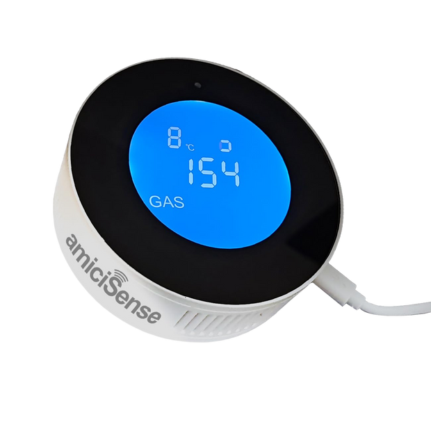 WiFi Flammable Gas Leak Detector, SmartLife App Compatible LPG/Natural Gas Leak Alarm Sensor for Fire Security Protection