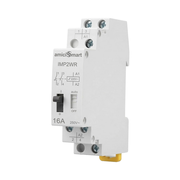 16A Impulse Relay, 2 Pole 230VAC Latching Relay for Line Control