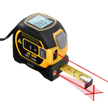 3-in-1 Laser Distance Meter 60m Range finder, 10m Cross Line Laser & 5m Self-Lock with LED Display, Auto-Lock Blade