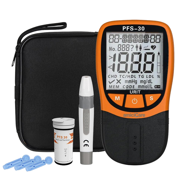 4 In 1 Home DIY Lipid Profile Tester, Total Cholesterol Triglycerides Hdl And Ldl Meter