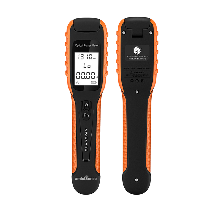 Optical Fiber Meter, 800–1700nm Rechargeable Tester with 7 Wavelengths, SC/ST/FC Compatible