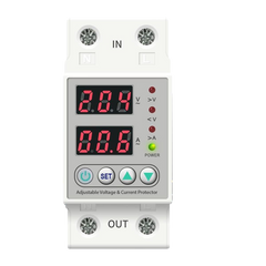 Single Phase Automatic Voltage Protector with Over/Under Voltage & Overload Protection with Auto-Reconnect & LED Display (80A)