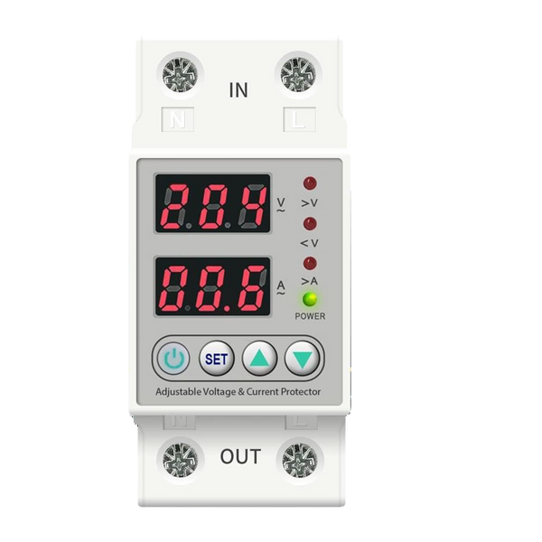 Single Phase Automatic Voltage Protector with Over/Under Voltage & Overload Protection with Auto-Reconnect & LED Display (80A)
