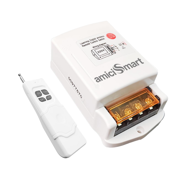 Wireless Remote Switch 220V 1km Long-Range Control for Pump, Tubewell & Motors 40A Heavy Load