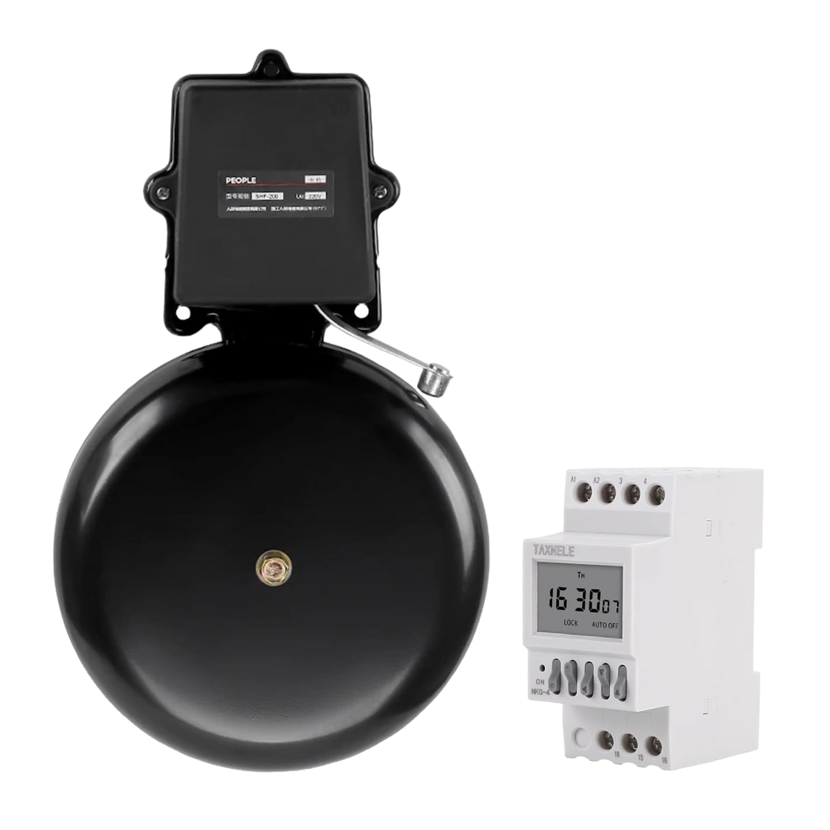 Automatic School Bell 120dB with Weekly Timer, 40 Programs & 1–99s Ring, 220V