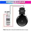 Automatic School Bell 120dB with Weekly Timer, 40 Programs & 1–99s Ring, 220V