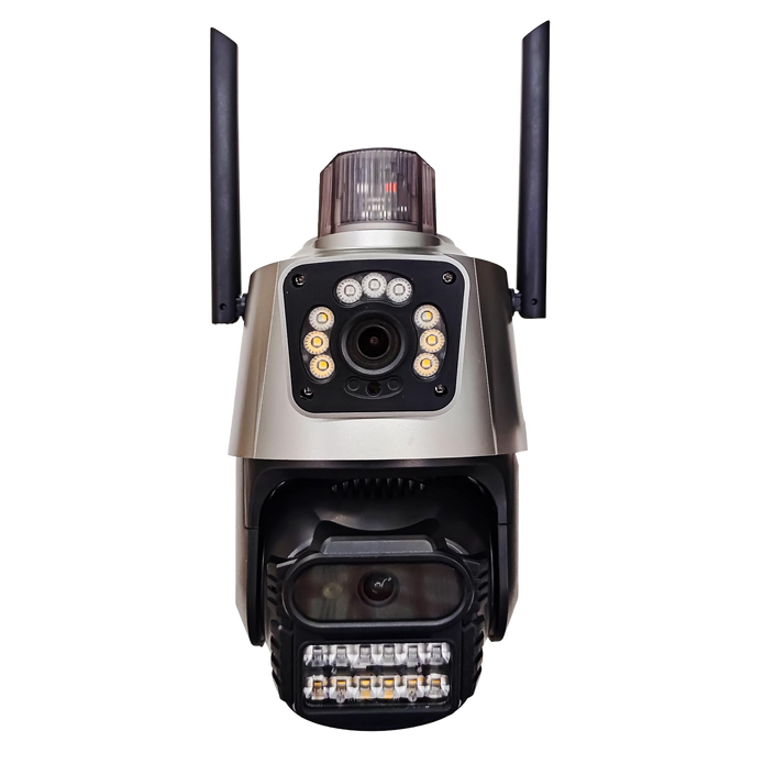 Dual Camera CCTV, 4K+4K HD Security Camera with Built-in Alarm, Motion Detection
