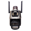 Dual Camera CCTV, 4K+4K HD Security Camera with Built-in Alarm, Motion Detection