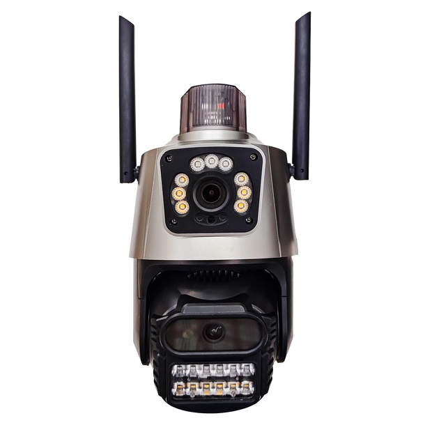 Dual Camera CCTV, 4K+4K HD Security Camera with Built-in Alarm, Motion Detection
