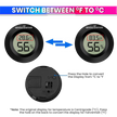 Mini Digital Thermometer & Hygrometer – Compact Temperature & Humidity Monitor with Back Sensor for Home, Car & Office
